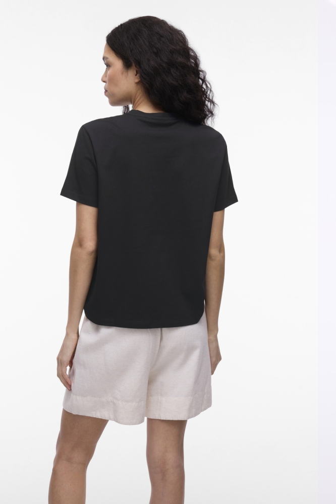 VINORA S/S T-SHIRT - NOOS 14103448 Black Beauty/EMB AVA BR